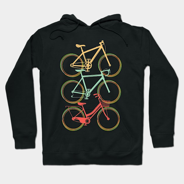 Cycling Lovers Bicycle Cranky Hoodie by MintaApparel